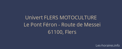 Univert FLERS MOTOCULTURE