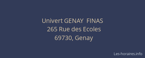 Univert GENAY  FINAS