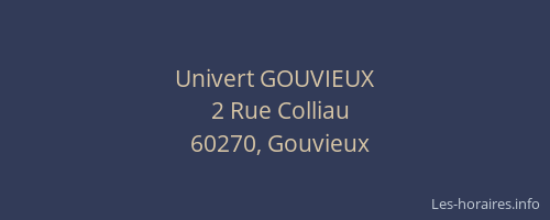 Univert GOUVIEUX