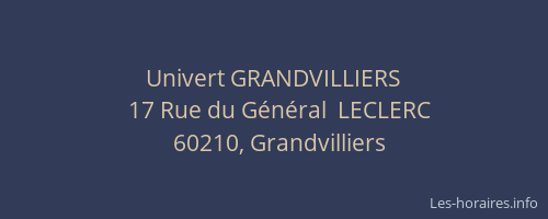 Univert GRANDVILLIERS