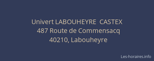 Univert LABOUHEYRE  CASTEX