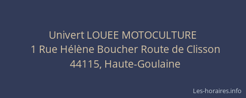 Univert LOUEE MOTOCULTURE