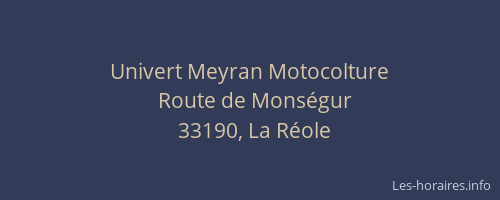 Univert Meyran Motocolture