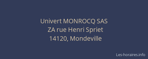 Univert MONROCQ SAS