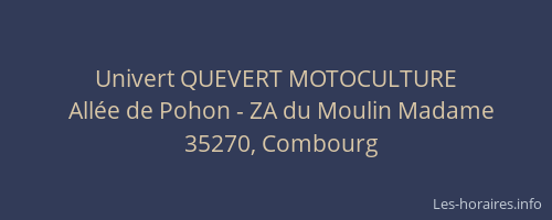 Univert QUEVERT MOTOCULTURE