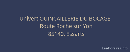 Univert QUINCAILLERIE DU BOCAGE