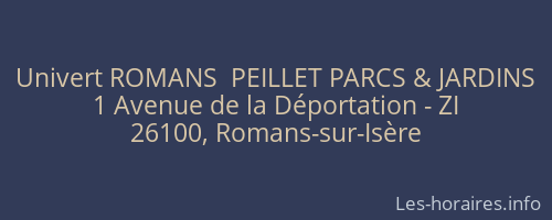 Univert ROMANS  PEILLET PARCS & JARDINS