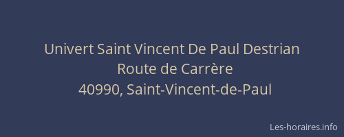 Univert Saint Vincent De Paul Destrian