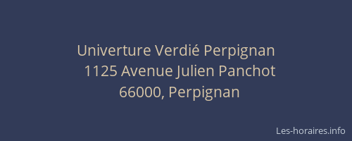 Univerture Verdié Perpignan