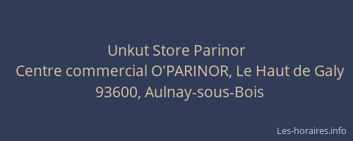 Unkut Store Parinor