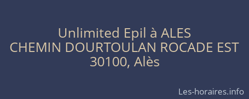 Unlimited Epil à ALES