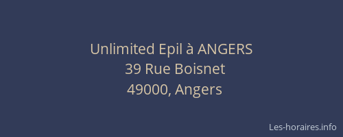 Unlimited Epil à ANGERS