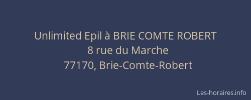 Unlimited Epil à BRIE COMTE ROBERT