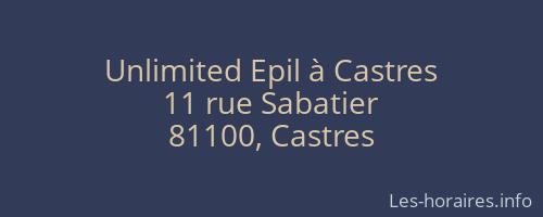 Unlimited Epil à Castres