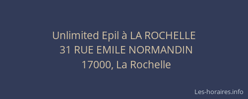 Unlimited Epil à LA ROCHELLE