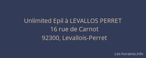 Unlimited Epil à LEVALLOS PERRET