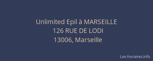 Unlimited Epil à MARSEILLE