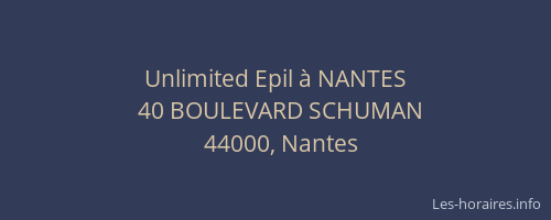 Unlimited Epil à NANTES