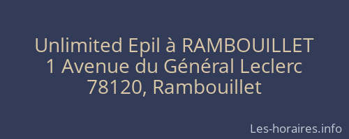 Unlimited Epil à RAMBOUILLET