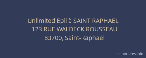 Unlimited Epil à SAINT RAPHAEL