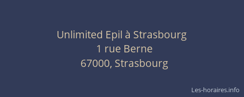 Unlimited Epil à Strasbourg