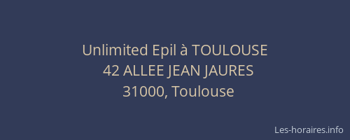 Unlimited Epil à TOULOUSE