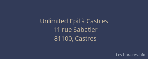 Unlimited Epil à Castres
