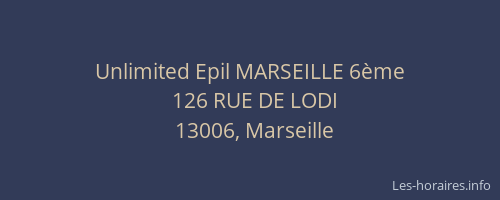 Unlimited Epil MARSEILLE 6ème