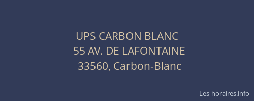 UPS CARBON BLANC