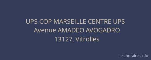 UPS COP MARSEILLE CENTRE UPS
