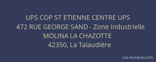 UPS COP ST ETIENNE CENTRE UPS