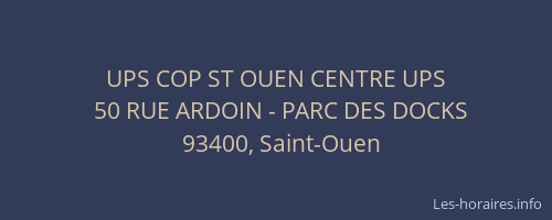 UPS COP ST OUEN CENTRE UPS