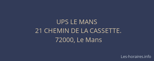 UPS LE MANS