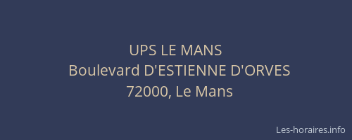 UPS LE MANS