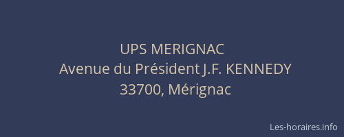 UPS MERIGNAC