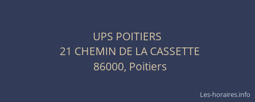 UPS POITIERS