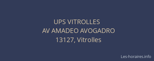UPS VITROLLES