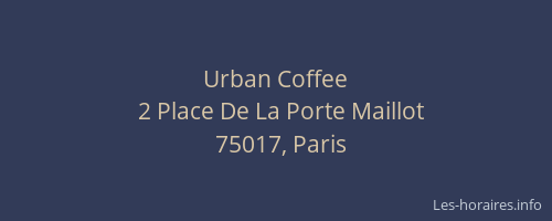 Urban Coffee