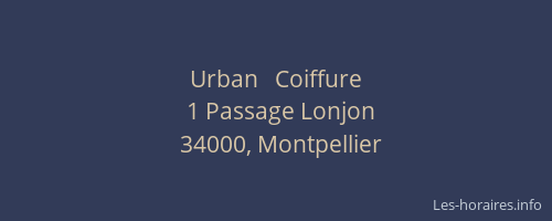 Urban   Coiffure