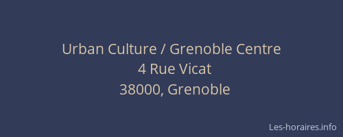 Urban Culture / Grenoble Centre