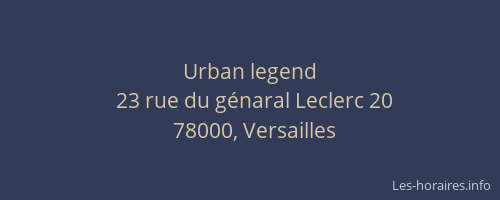Urban legend