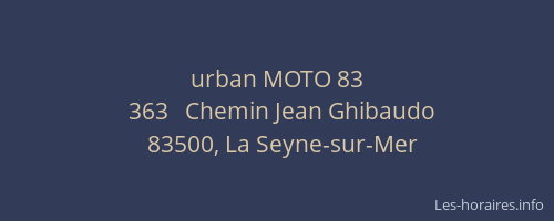 urban MOTO 83