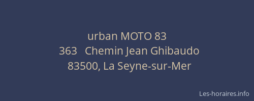 urban MOTO 83