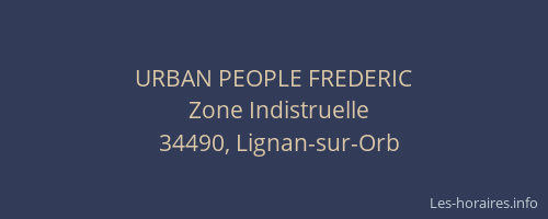 URBAN PEOPLE FREDERIC