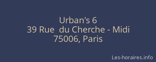 Urban's 6