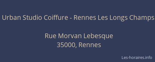 Urban Studio Coiffure - Rennes Les Longs Champs