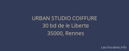 URBAN STUDIO COIFFURE