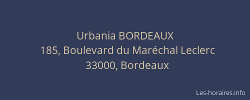 Urbania BORDEAUX