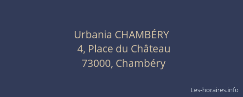 Urbania CHAMBÉRY
