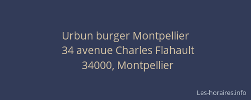 Urbun burger Montpellier